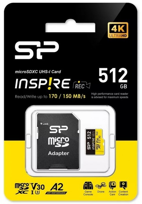 Silicon Power Inspire microSDXC UHS-I 512Gb