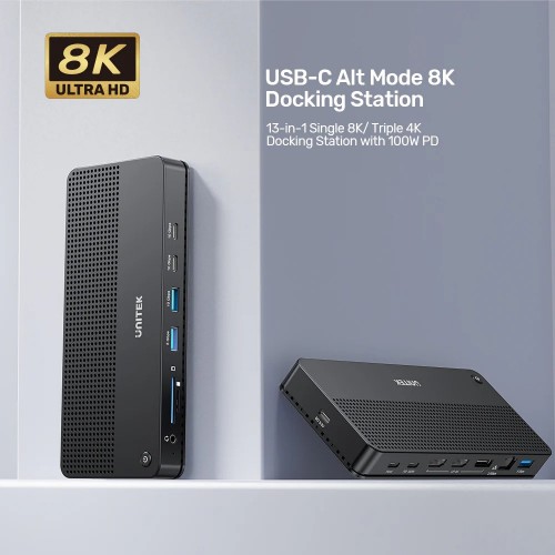 Unitek USB-C 8K Docking Station with 100W PD
