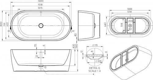 Koller Pool PureLine 160x80 0266250101