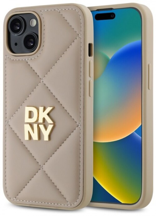 DKNY Quilted Stack Logo for iPhone 15 Plus
