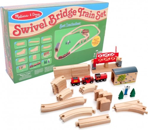 Автотрек / железная дорога Melissa&Doug Swivel Bridge Train