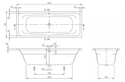 Villeroy & Boch Targa Style 170x70