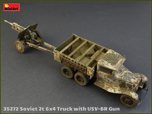 MiniArt Soviet 2T 6x4 Truck and 76-mm USV-BR Gun (1:35)