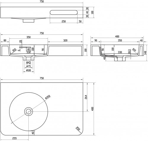 Volle Solid Surface 13-40-742