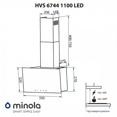 Minola HVS 6744 BL 1100 LED