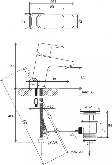 Ravak 10° Free TD F 011.00