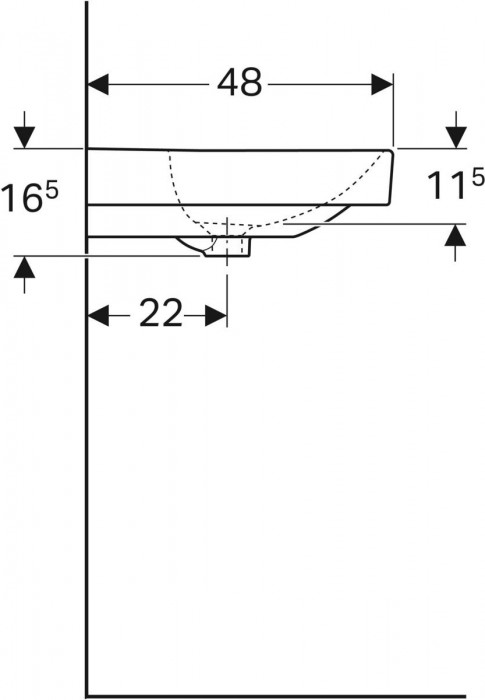 Geberit Smyle Square 75 500249011