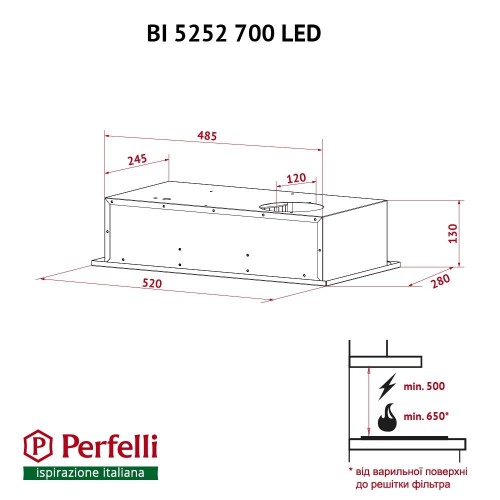 Perfelli BI 5252 BL 700 LED