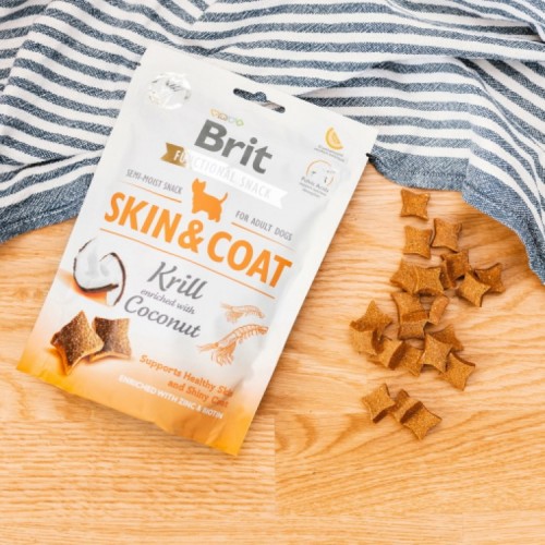 Brit Care Functional Snack Skin&Coat Krill 0.15 kg