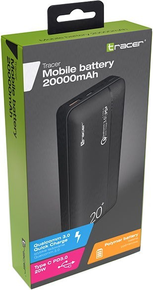 Tracer Power Bank PD20W/QC3.0 20000