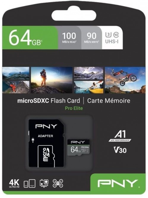 PNY PRO Elite Class 10 U3 V30 microSDXC 64Gb