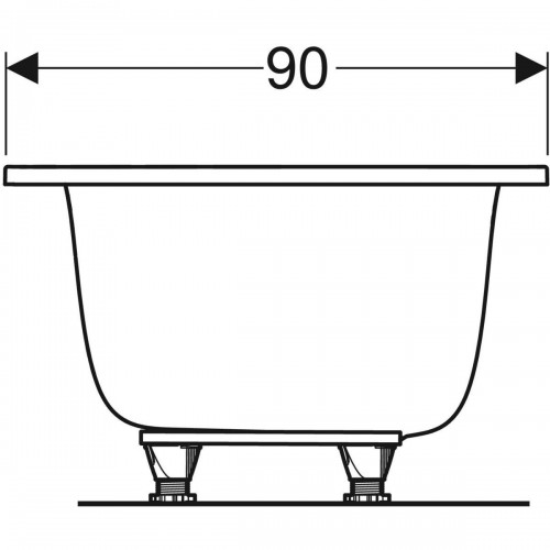 Geberit Tawa Slim rim Duo 190x90 554.125.01.1