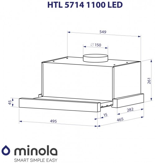 Minola HTL 5714 WH 1100 LED
