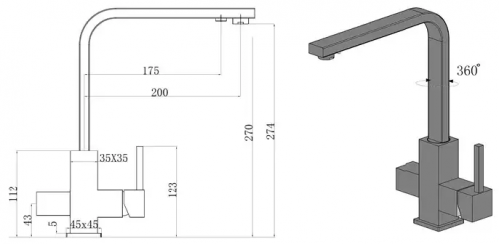 Fabiano FKM 31.17 SS Inox 8231.401.0833