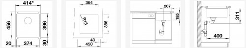 Blanco Subline 375-U 516035