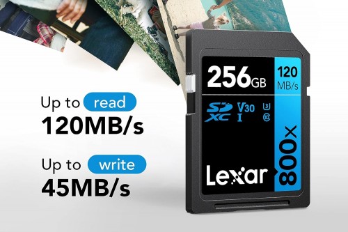 Lexar High-Performance 800x SDXC UHS-I Card BLUE Series 256G