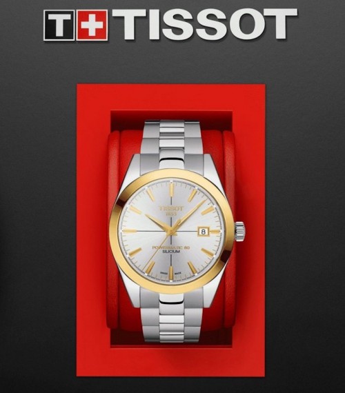 TISSOT Gentleman Powermatic 80 Silicium Solid 18k Gold Bezel