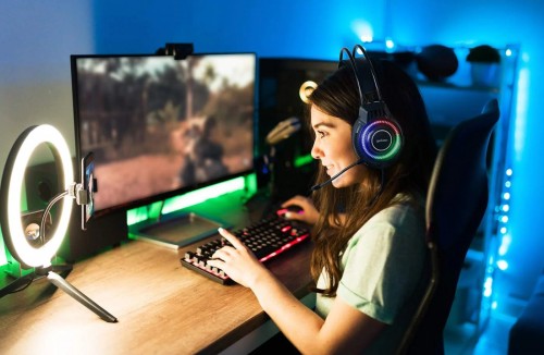 MANHATTAN RGB LED Over-Ear USB Gaming Headset