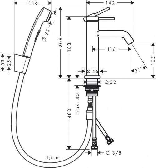 Hansgrohe Tecturis S 73211000