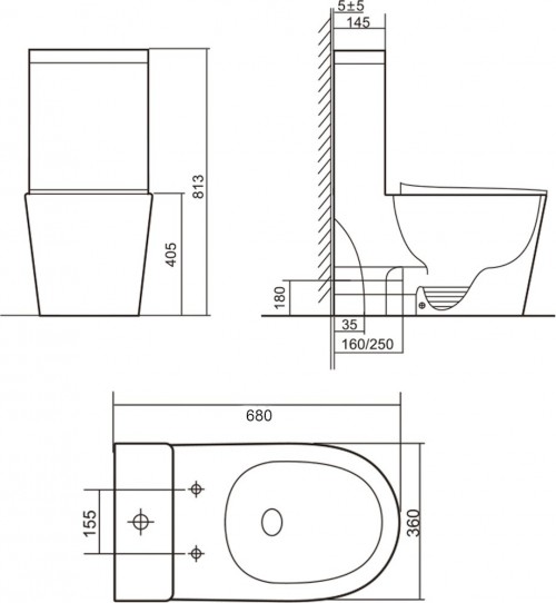 Q-tap Swan Ultra Quiet QT16226080AW