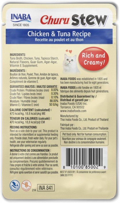 INABA Churu Stew Chicken/Tuna 40 g