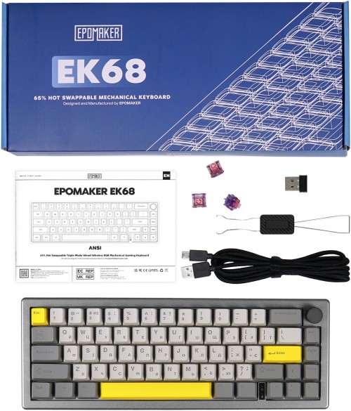 Epomaker EK68 65 Flamingo Switch