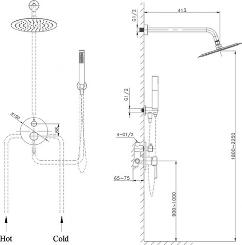 Lavita Orion Concealed Shower Set