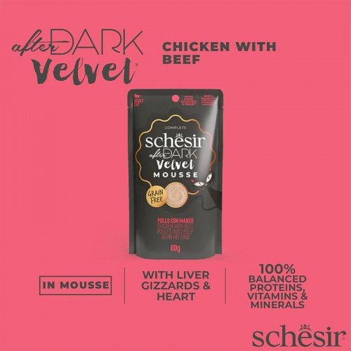 Schesir After Dark Chicken/Beef Pouch 80 g