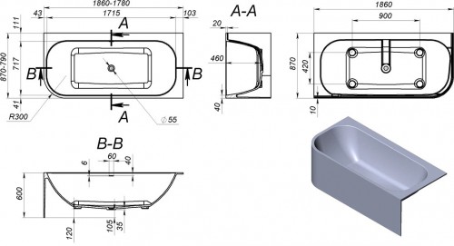 Miraggio Maria L 186x87 8814056