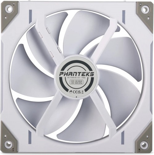 Phanteks D30 PWM 140mm Regular Airflow White Fan Single