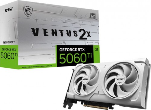 MSI GeForce RTX 5060 Ti 16G VENTUS 2X OC WHITE PLUS