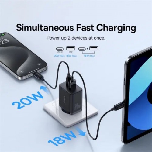 BASEUS Cube Fast Charger C+U 20W