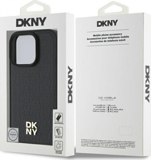 DKNY Repeat Pattern Stack Logo for iPhone 16 Pro Max