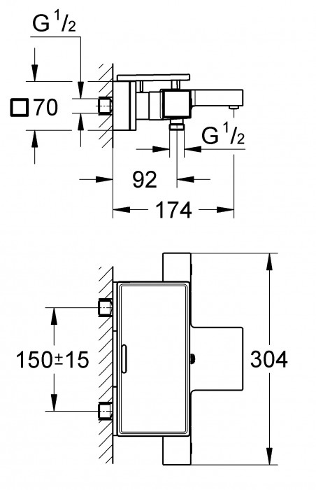 Чертеж с размерами