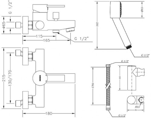 Чертеж с размерами