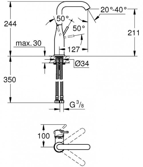 Чертеж с размерами