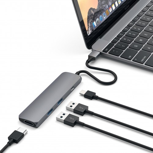 Satechi Slim Aluminum Type-C Multi-Port Adapter 4K