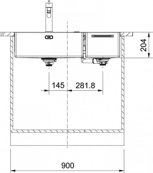 Franke Box Center BWX 220-54-27 TL