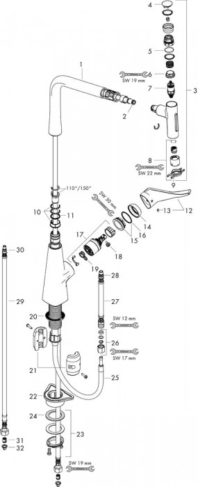 Hansgrohe Metris Select 73820000