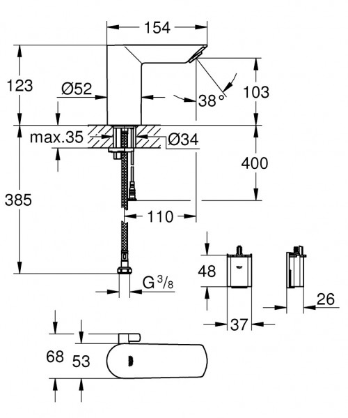 Grohe Bau Cosmopolitan E 36451000