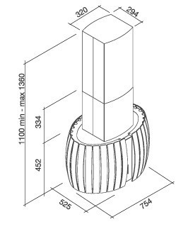 Falmec Prestige 75/800 Isola