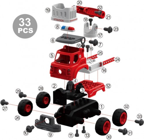 DIY Spatial Creativity Fire Crane LM8034-DZ-1