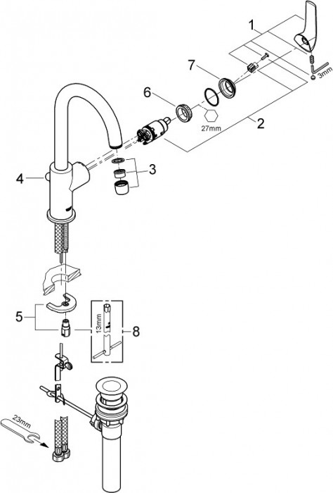 Grohe BauCurve 23090000