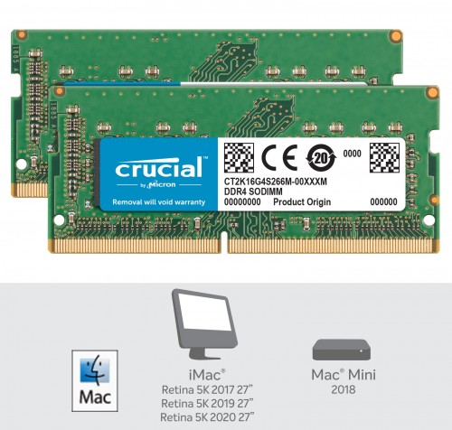 Crucial DDR4 SO-DIMM Mac 2x16Gb