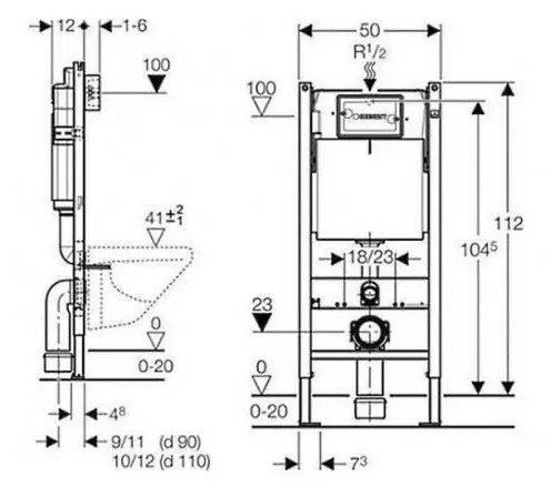 Geberit Duofix Pro 20 118.315.21.1