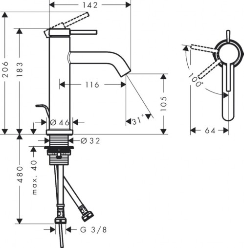 Hansgrohe Tecturis S 73320000