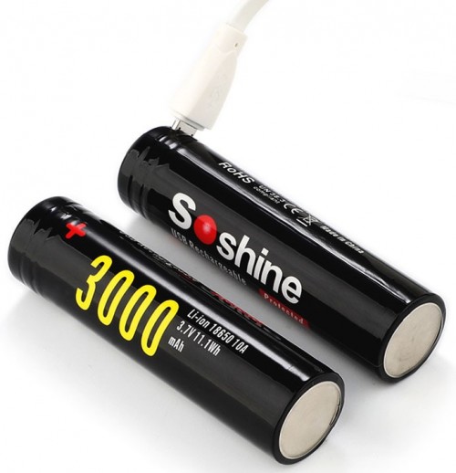 Soshine 1x18650 3000 mAh micro USB