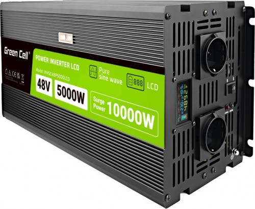 Green Cell Power Inverter LCD 48V to 5000W/10000W Pure Sine