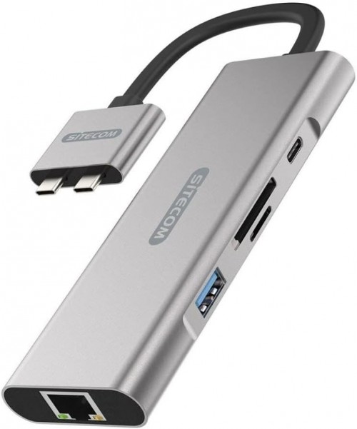 Sitecom Dual USB-C Multiport Pro Adapter+PD
