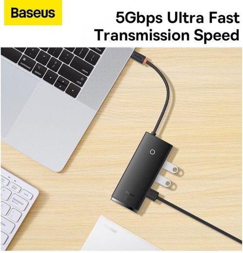 BASEUS Lite Series 5-Port USB-C to HDMI+USB3.0x3+PD